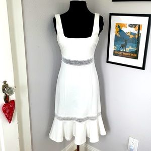 White midi dress with cutouts